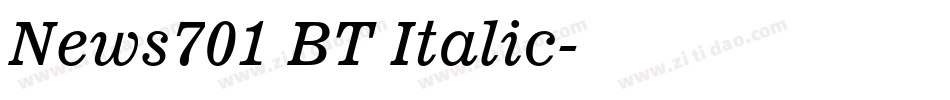 News701 BT Italic字体转换